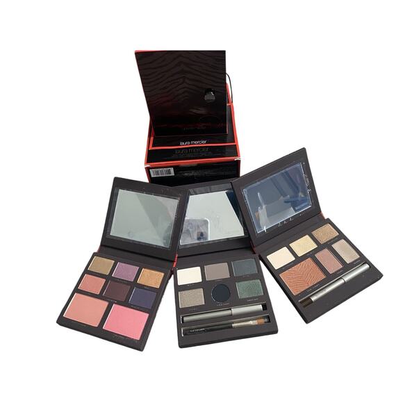 Laura Mercier one of a kind Bookcase Three Travel Makeup Kits NIB